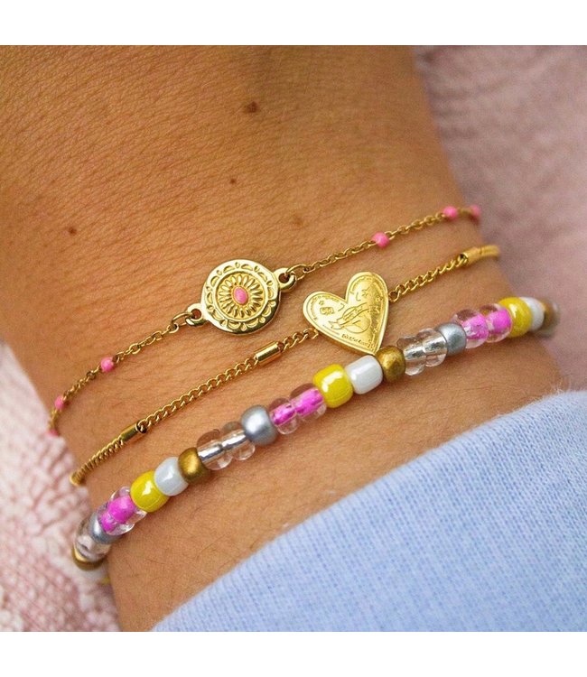 Gold Love to Travel Bracelet
