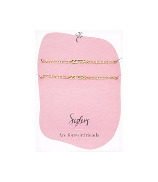 Sisters Forever Bracelet Giftcard / Gold