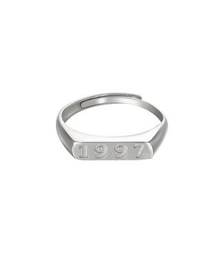 Silver Year of Birth Ring