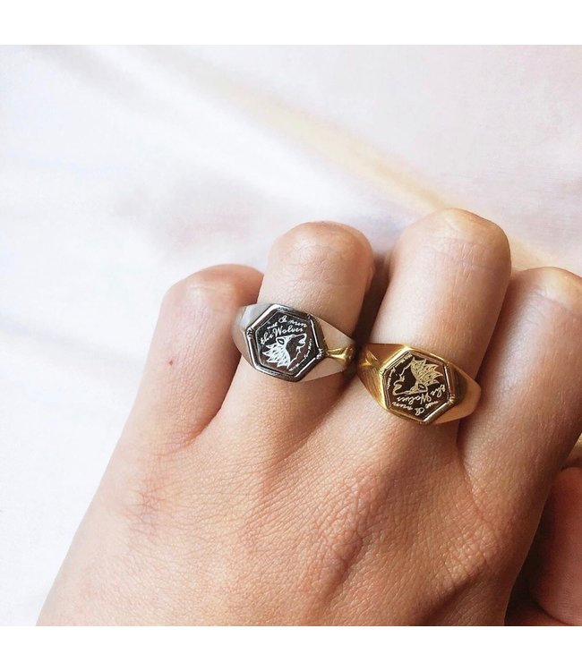 Silver The Wolves Signet Ring