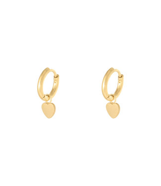 Gold Heart Earrings