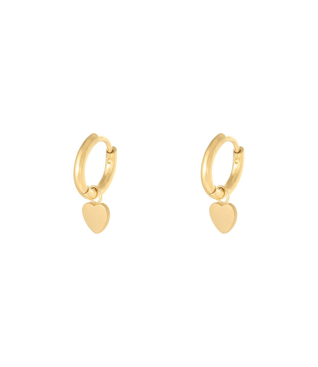 Gold Heart Earrings