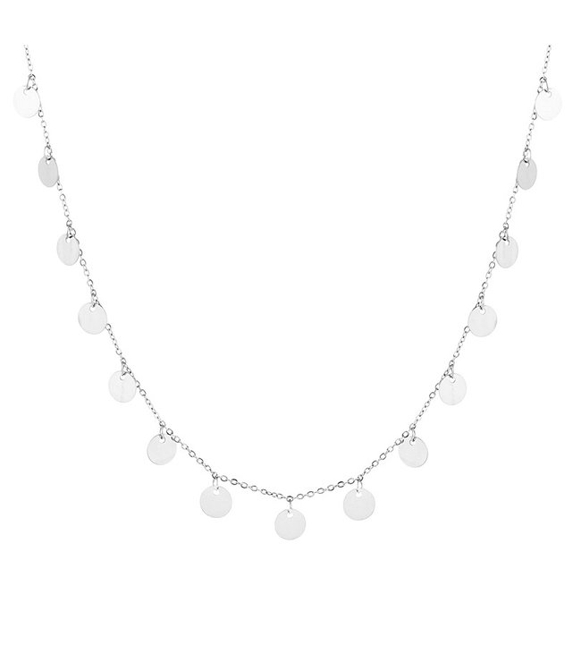 Silver Coins Necklace