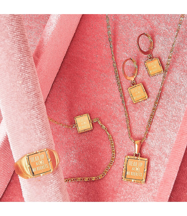 Gold Head up Signet Ring