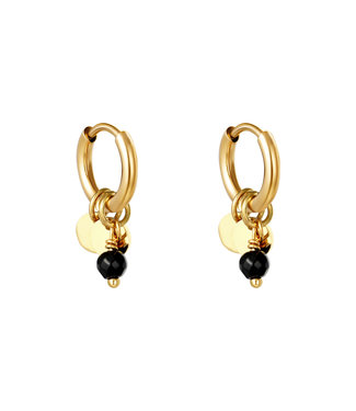 Cute Coins Earrings / Black