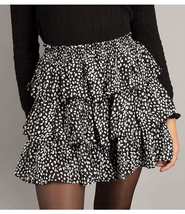 Ruffled Layers Skirt / Black
