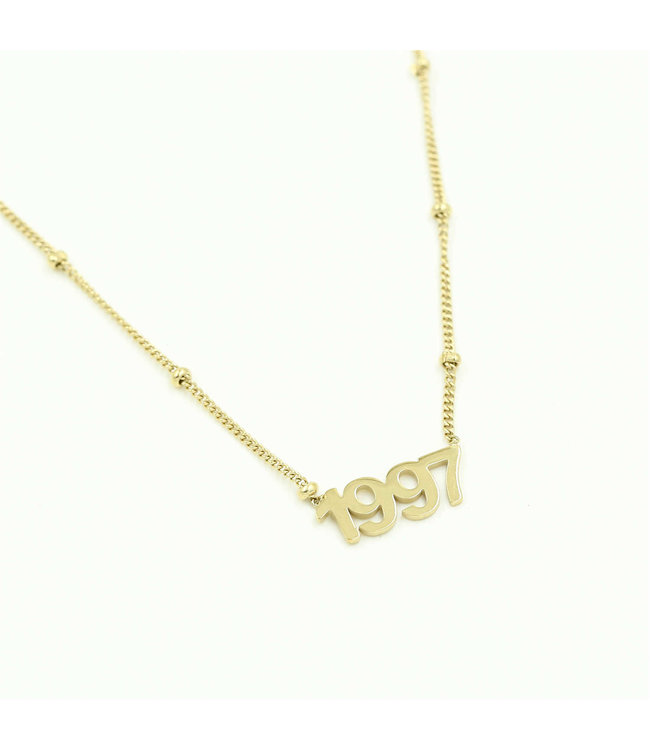 Gold Year of Birth Necklace