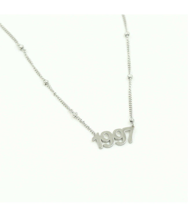 Silver Year of Birth Necklace