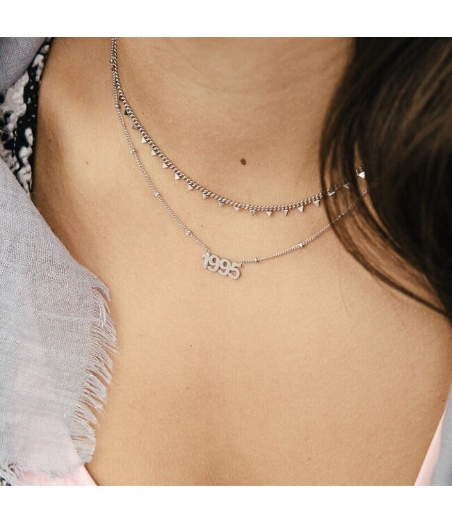 Silver Year of Birth Necklace