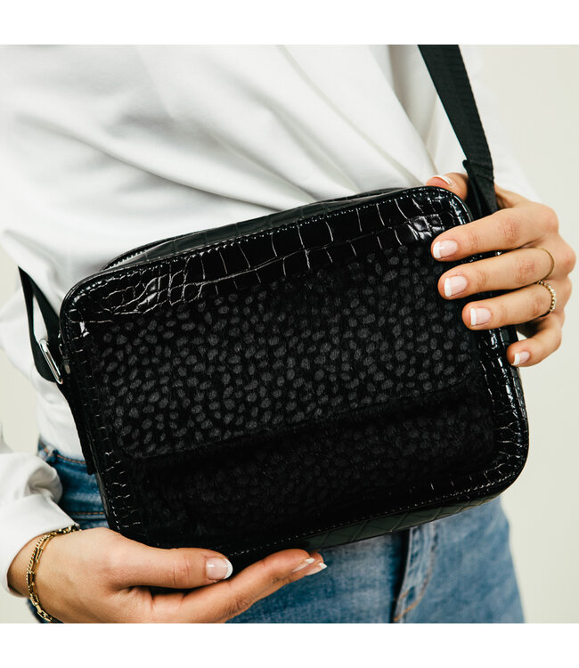 Tess Croco Bag / Black