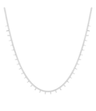 Silver Tiny Sticks Necklace