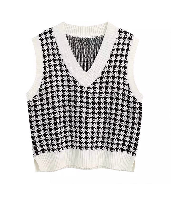 Pied de Poule Spencer / White