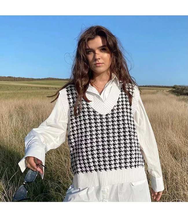 Pied de Poule Spencer / White