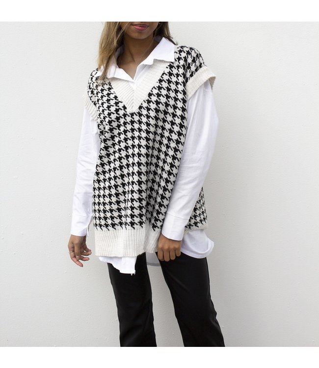 Pied de Poule Spencer / White