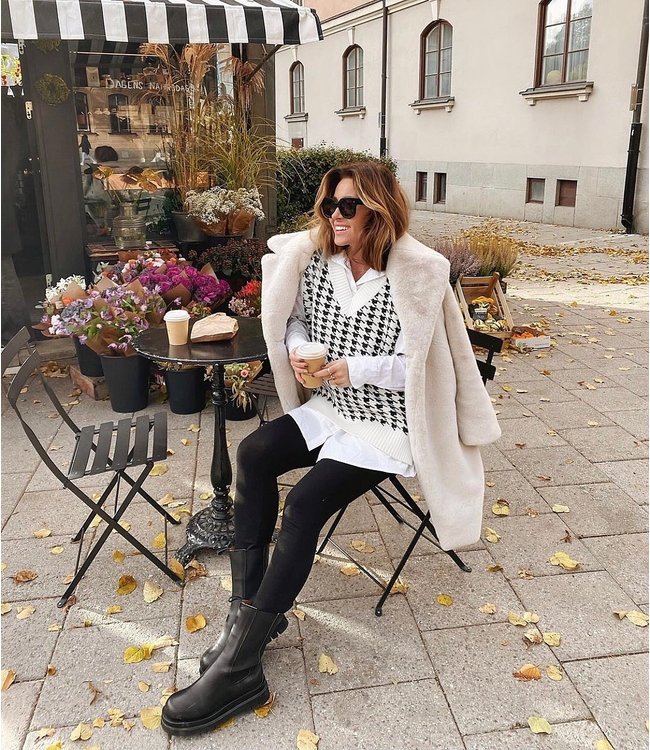 Pied de Poule Spencer / White