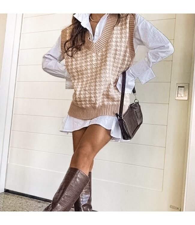 Pied de Poule Spencer / Camel