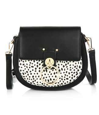 Cheetah Buckle Bag / Black