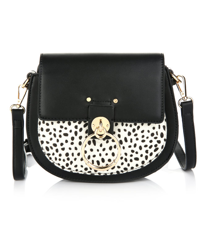 Cheetah Buckle Bag / Black