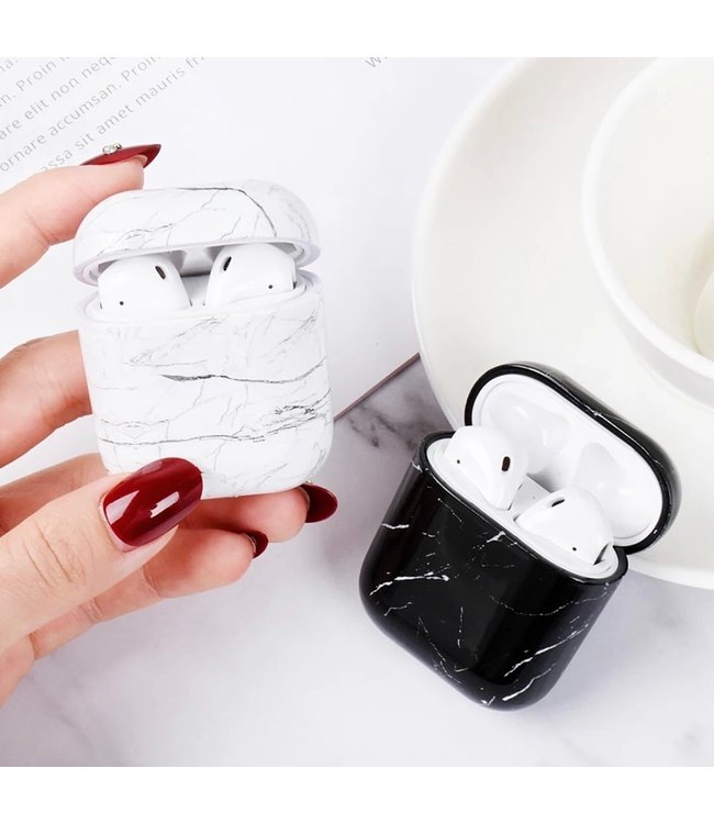 Marble Black Airpods Case