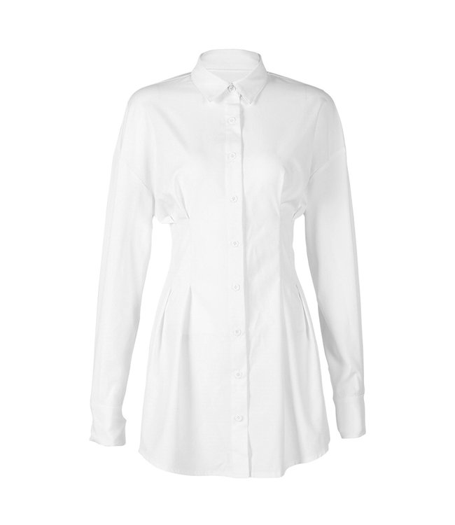 Milou Blouse Dress / White