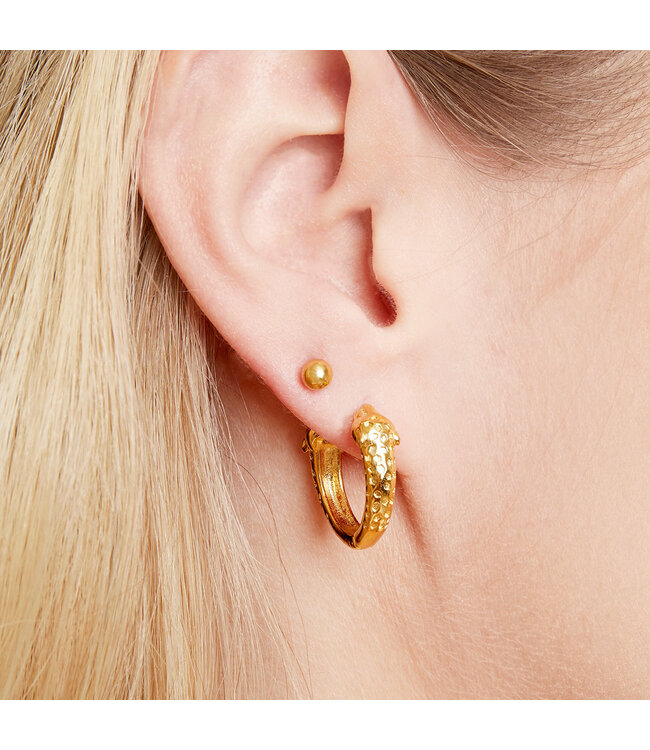 Panther Head Hoop Earrings