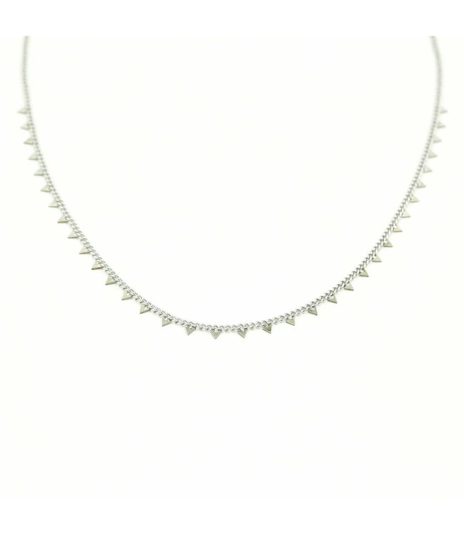 Silver Tiny Triangle Necklace