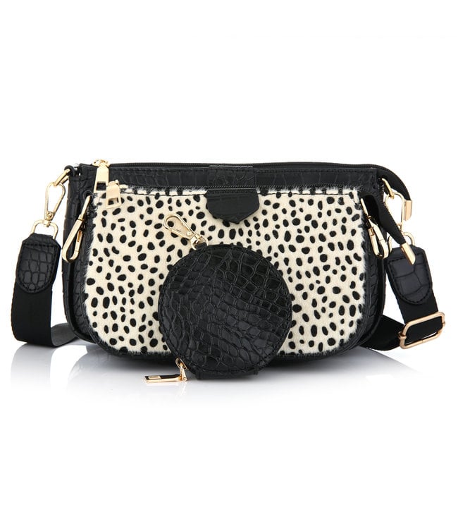 Lizzie Croco Bag / Black