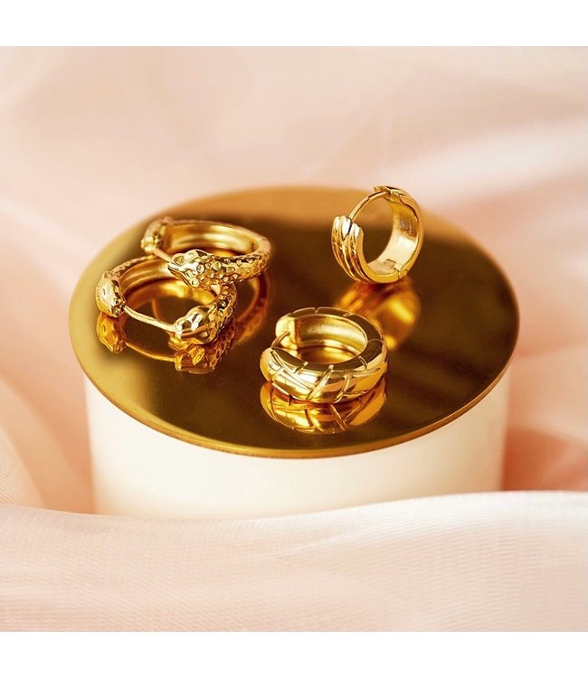 Panther Head Hoop Earrings