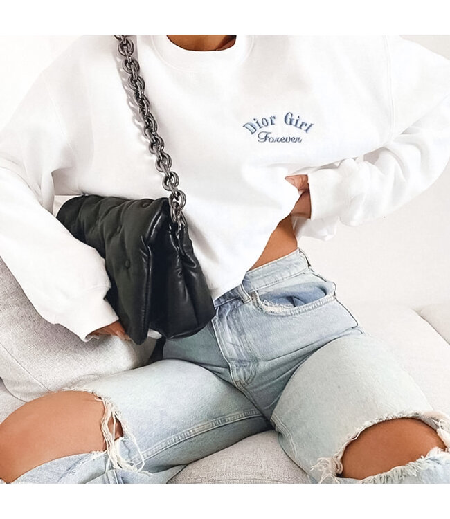D-Girl Forever Sweater / White