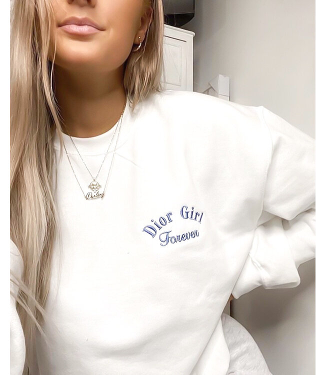 D-Girl Forever Sweater / White