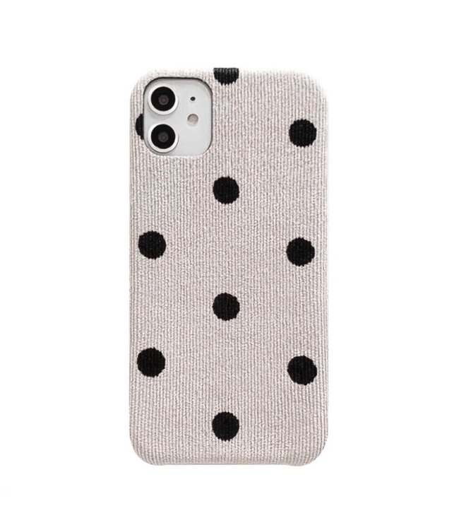 Dots Rib Phone Case / Beige
