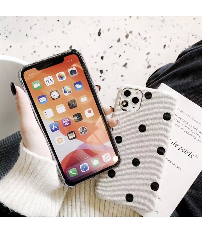 Dots Rib Phone Case / Beige