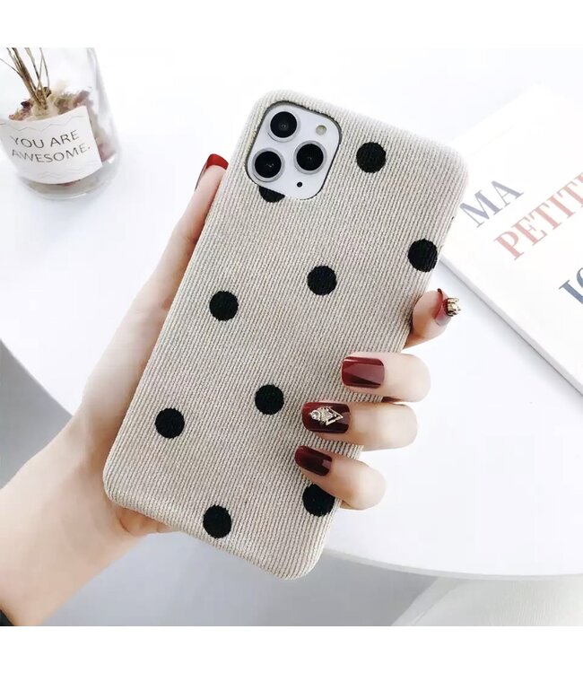 Dots Rib Phone Case / Beige