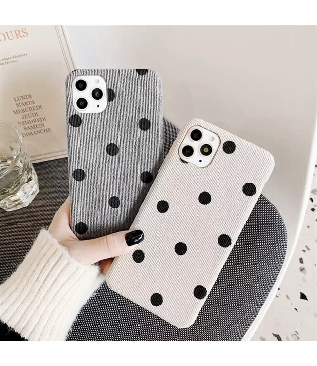 Dots Rib Phone Case / Beige