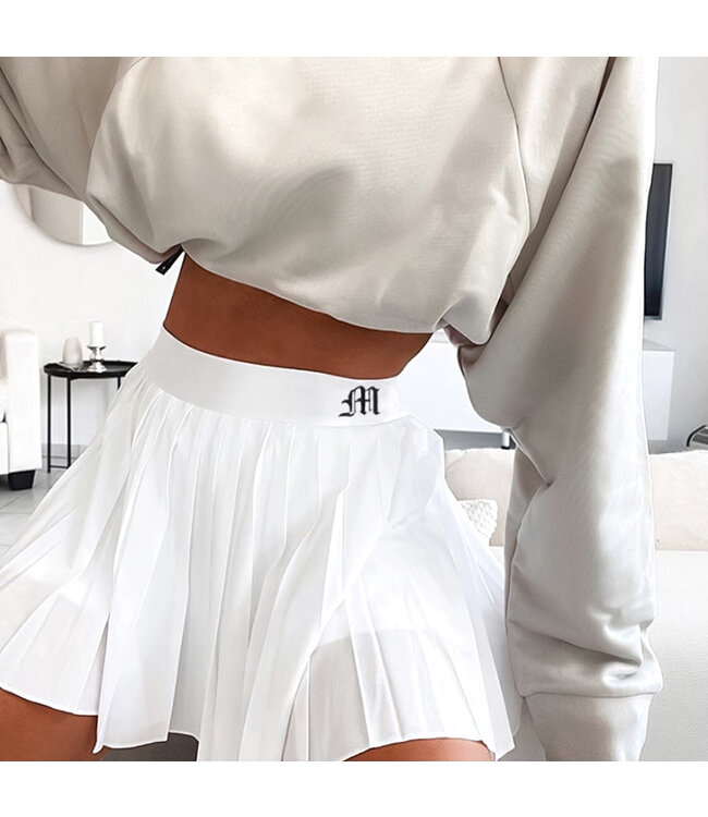 Basic Folds Skirt / White
