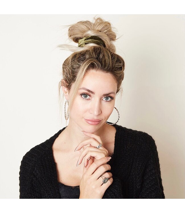 Dawn Scrunchie Set / Olive Green