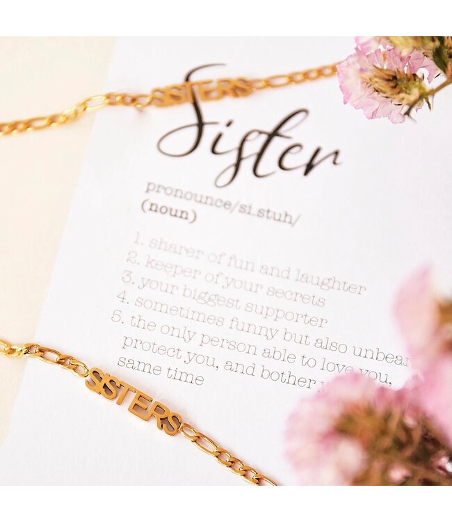Sisters Forever Bracelet Giftcard / Gold