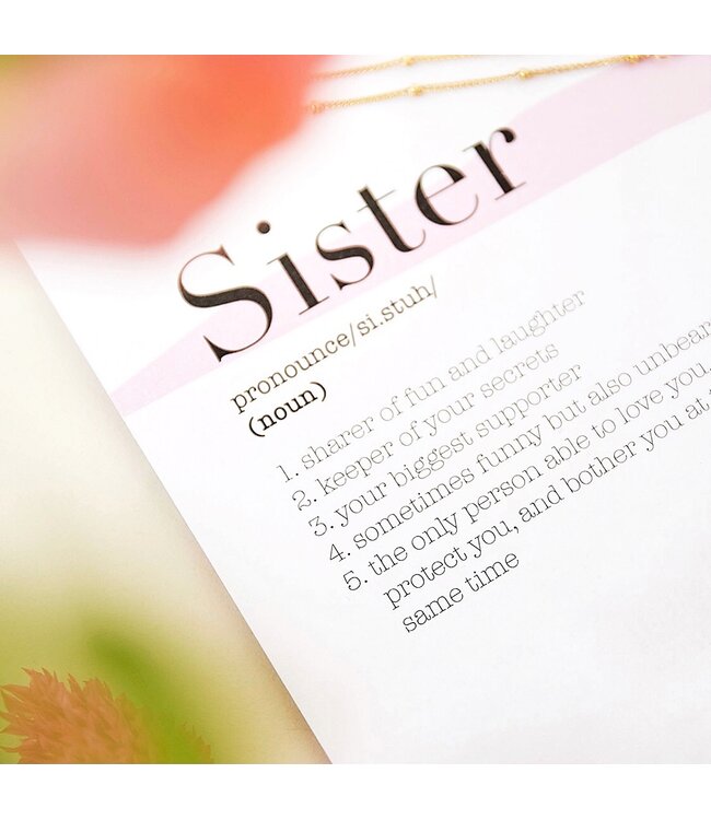 Sisters Necklace Giftcard / Silver