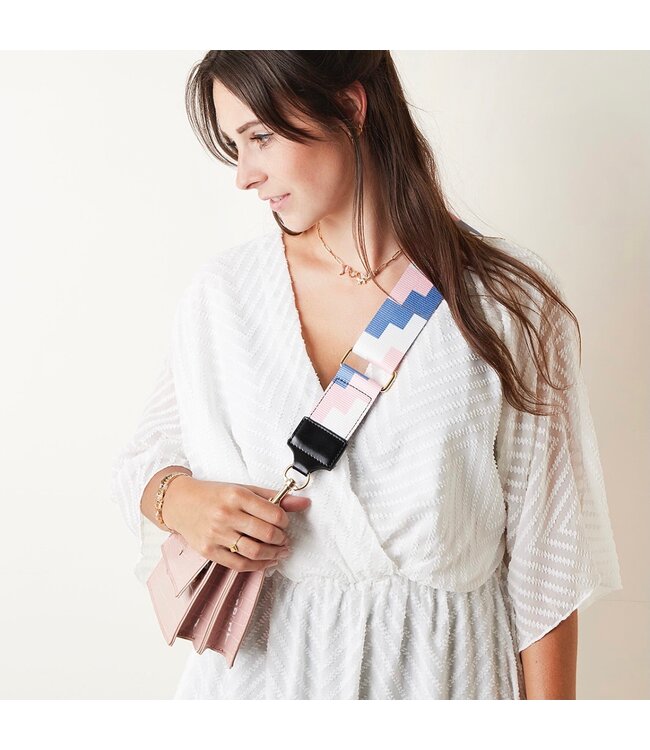 Blocks Bag Strap / Pink