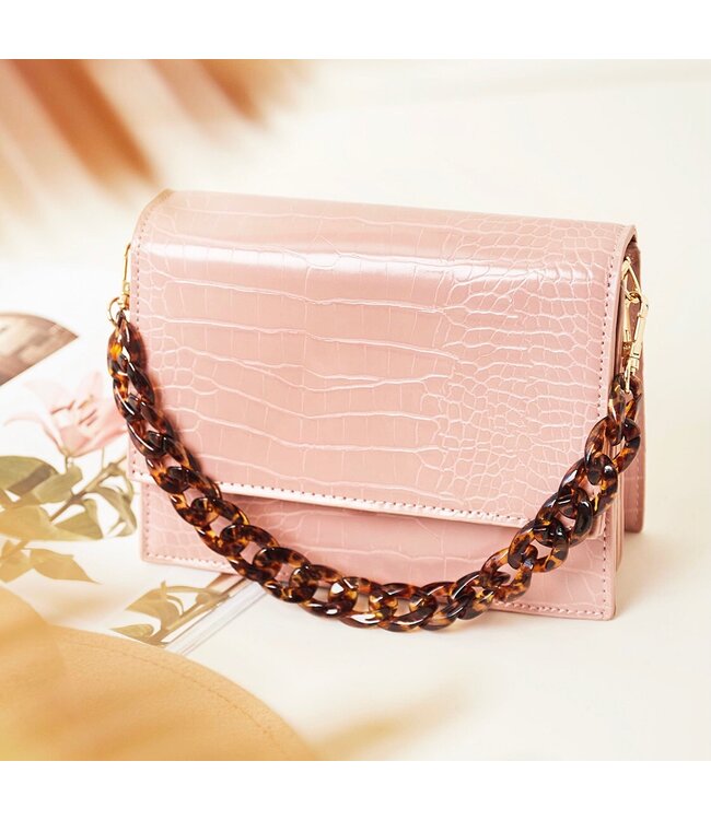 Imani Croco Bag / Pink