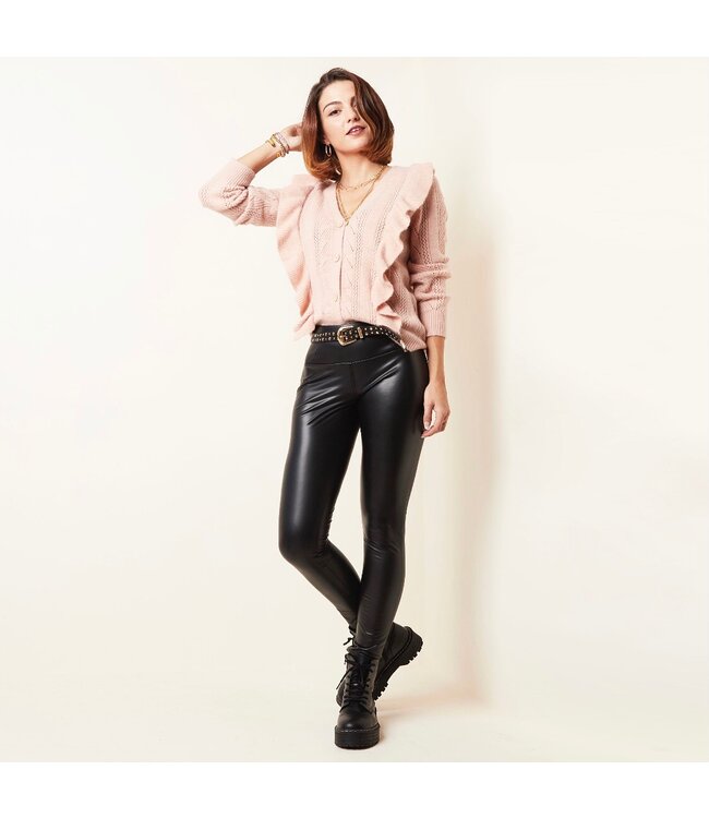 Sweet Ruffle Cardigan / Pink