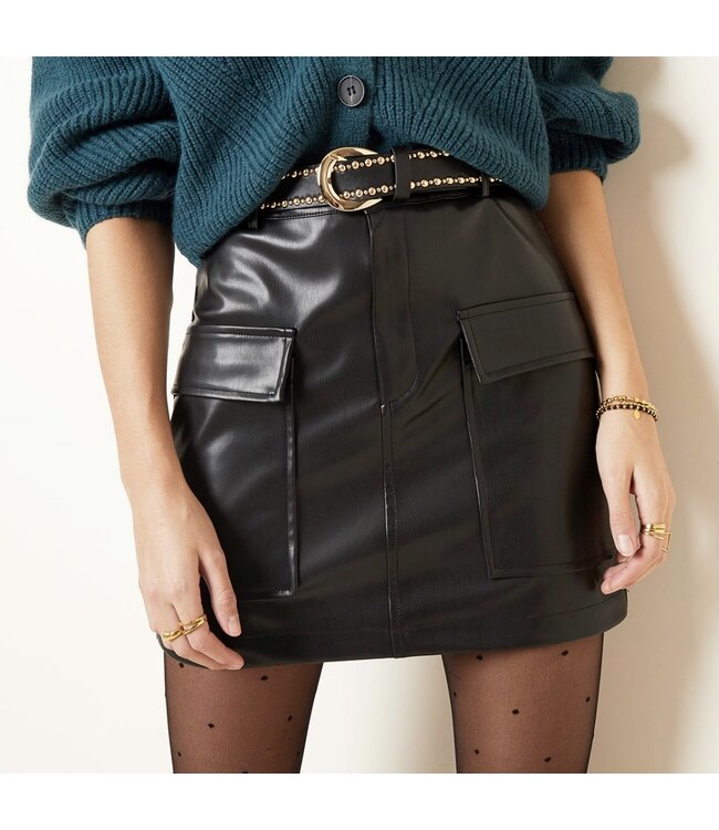 Leather Army Skirt