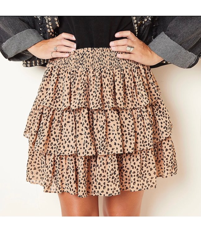 Ruffled Layers Skirt / Beige