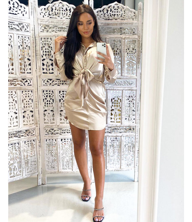 Satin Dress / Beige