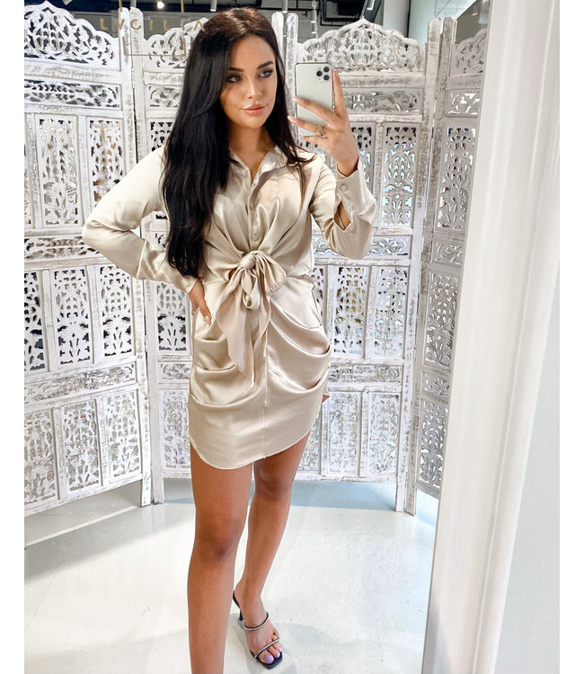 Satin Dress / Beige