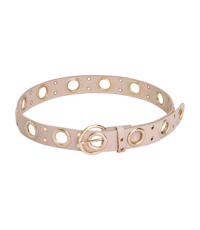 Eyelets Belt / Beige