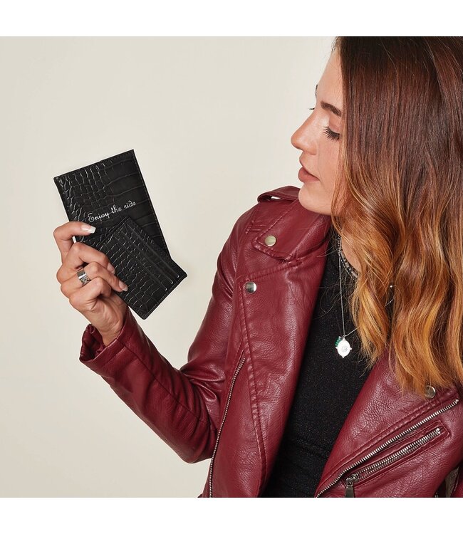 Enjoy the Ride Passport Cover / Black