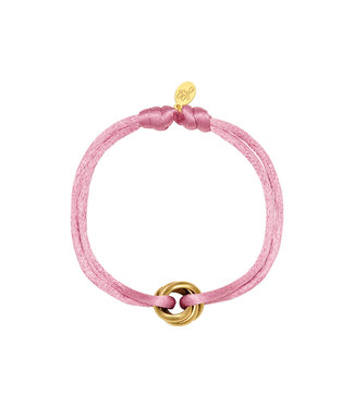 Satin Knot Bracelet / Pink