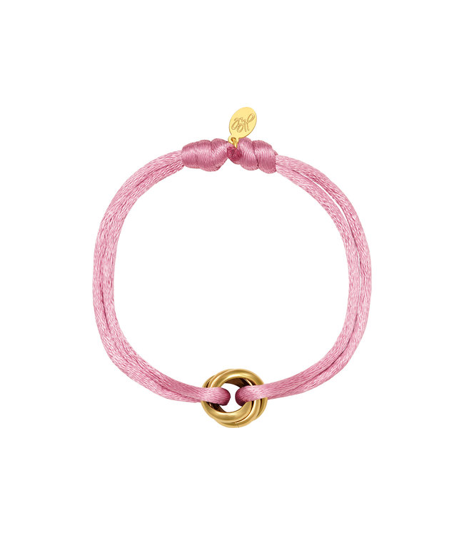 Satin Knot Bracelet / Pink