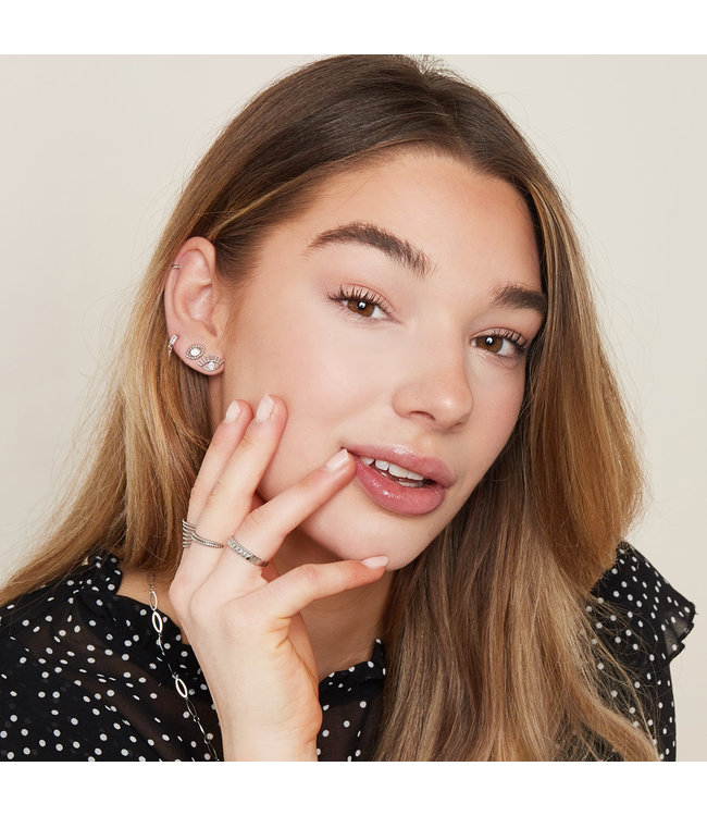 Shiny Eye Stud Earrings